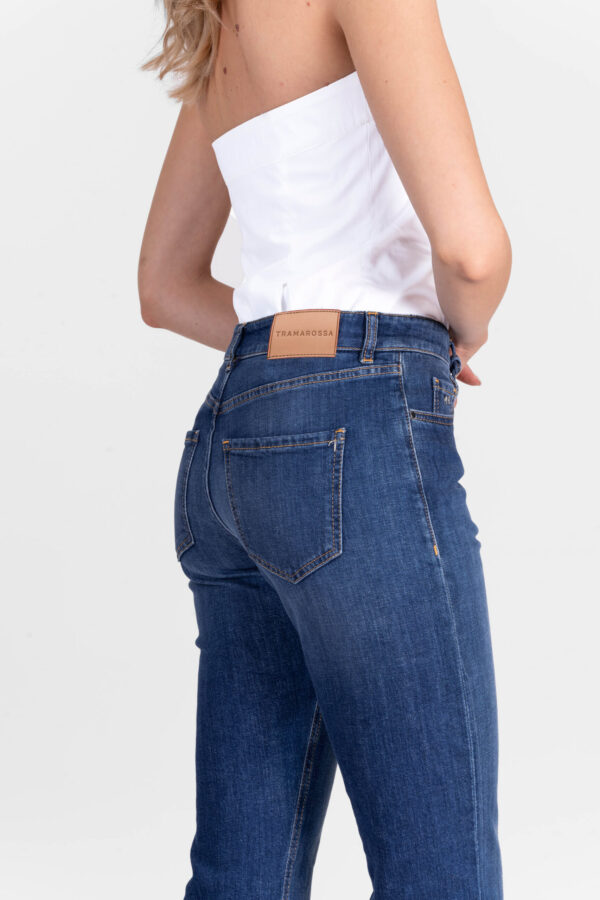 Sartoria Tramarossa JEANS MONICA FLARE CUT FLARE IN DENIM BLU MEDIO Convenienza