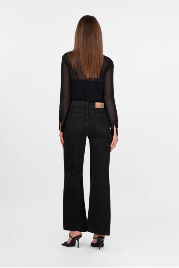 Sartoria Tramarossa JEANS MONICA WIDE WIDE LEG IN DENIM NERO Economico