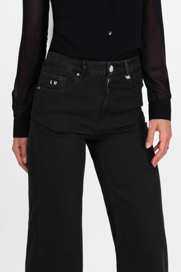 Sartoria Tramarossa JEANS MONICA WIDE WIDE LEG IN DENIM NERO Economico