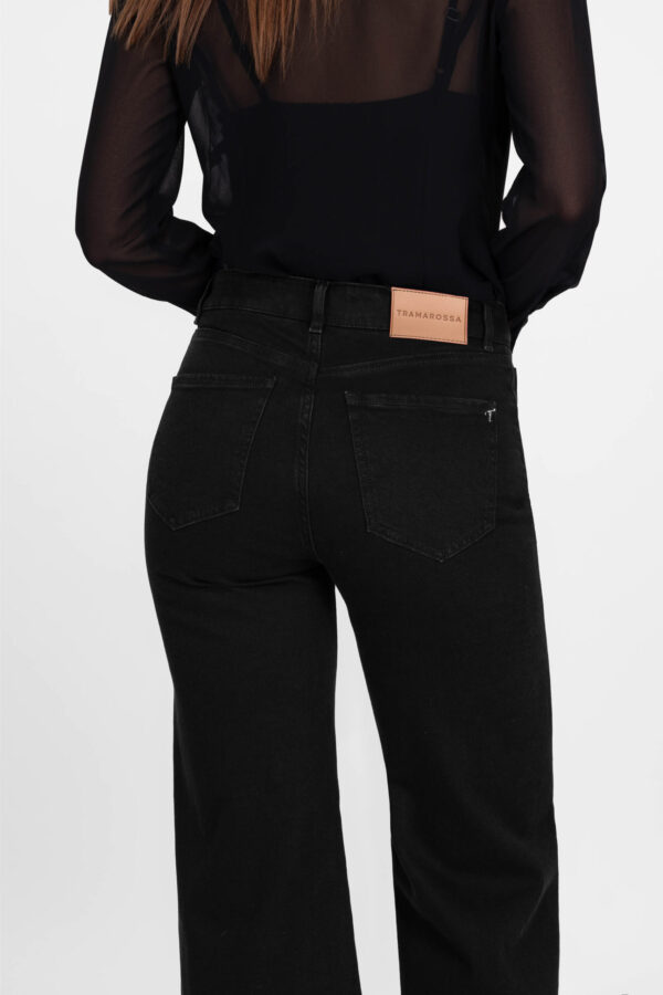 Sartoria Tramarossa JEANS MONICA WIDE WIDE LEG IN DENIM NERO Economico