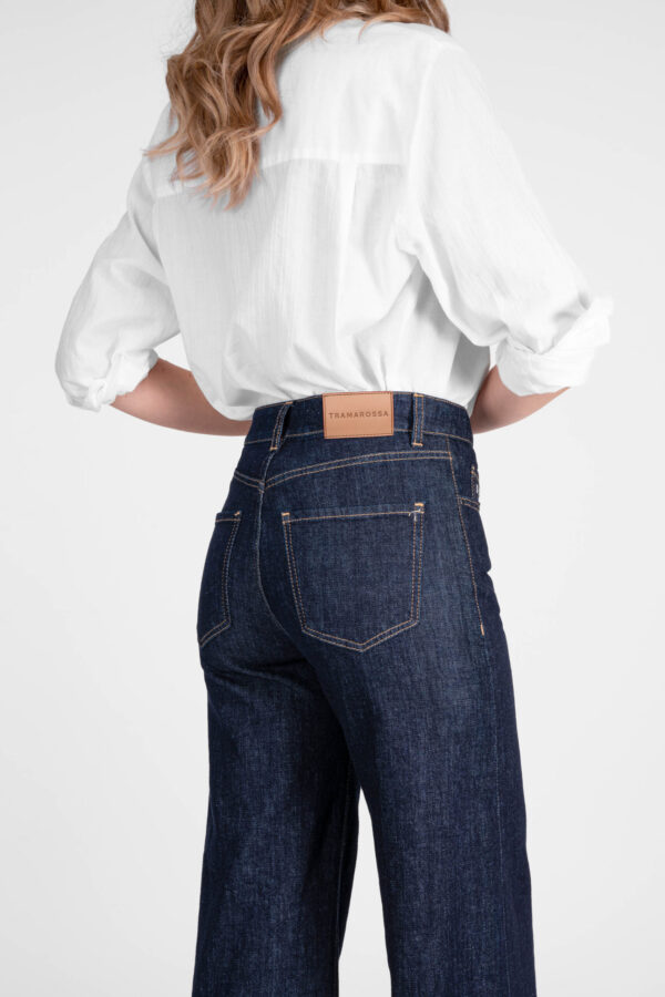 Sartoria Tramarossa JEANS MONICA WIDE WIDE LEG IN DENIM NERO Online