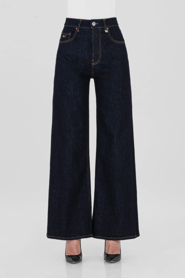 Sartoria Tramarossa JEANS MONICA WIDE WIDE LEG IN DENIM NERO Online