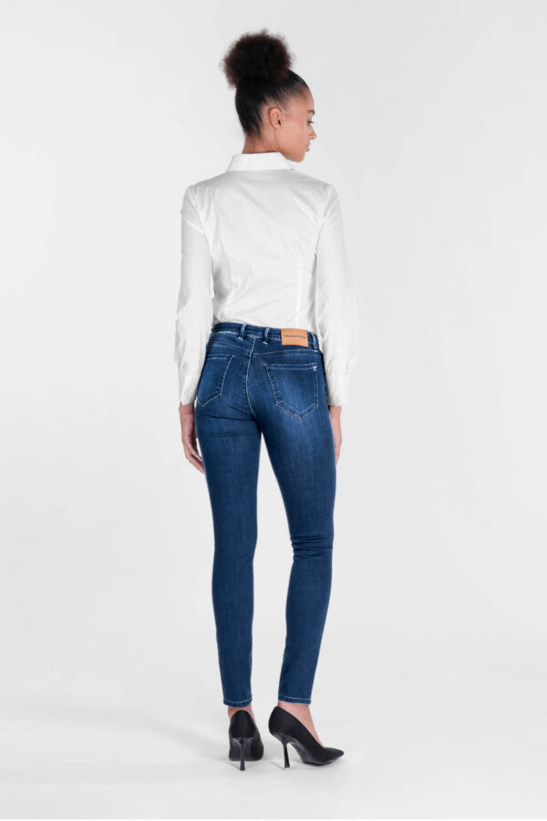 Sartoria Tramarossa JEANS BIANCA SLIM SKINNY IN DENIM STRETCH BLU MEDIO Spedizione Gratuita