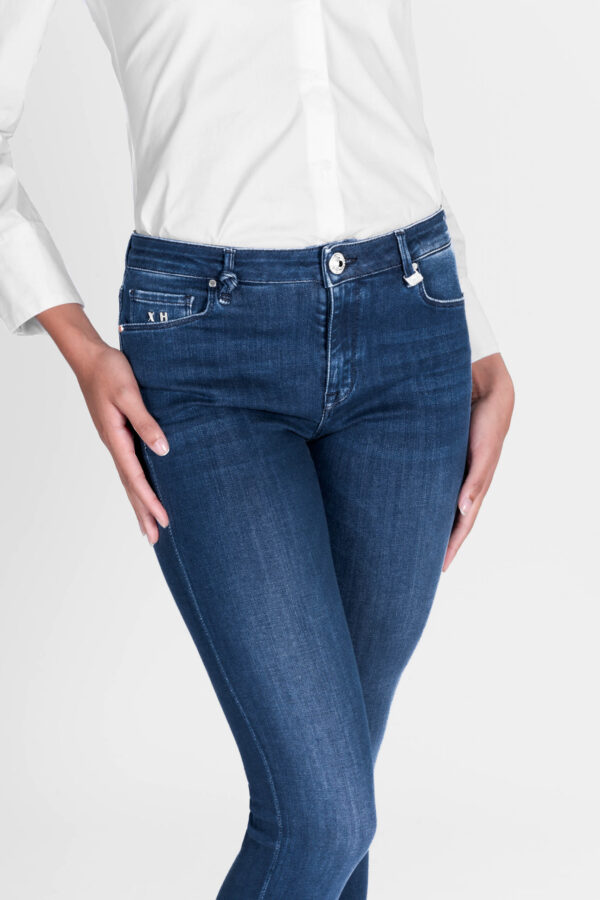 Sartoria Tramarossa JEANS BIANCA SLIM SKINNY IN DENIM STRETCH BLU MEDIO Spedizione Gratuita