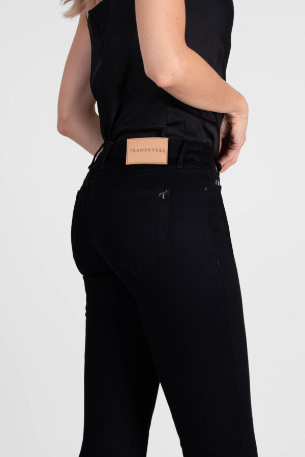 Sartoria Tramarossa PANTALONE BIANCA SLIM SKINNY IN DENIM STRETCH NERO Saldi