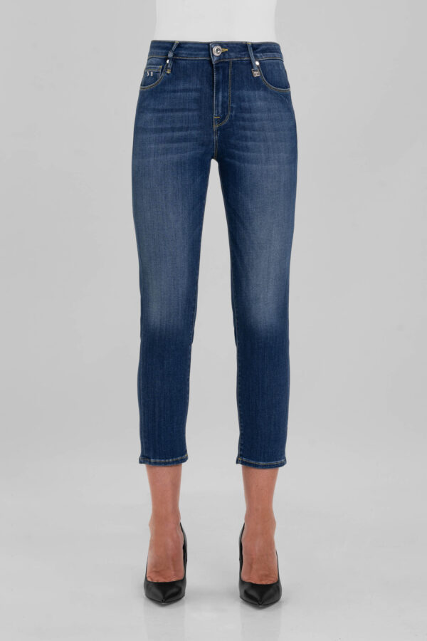 Sartoria Tramarossa JEANS BIANCA CAPRI SKINNY IN DENIM STRETCH BLU MEDIO Offerte