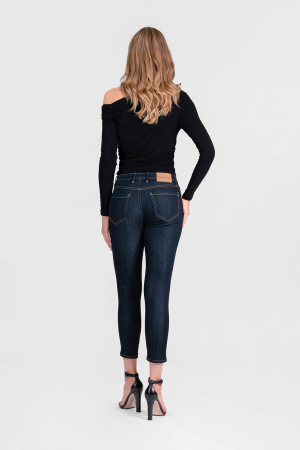 Sartoria Tramarossa JEANS BIANCA CAPRI SKINNY IN DENIM STRETCH BLU SCURO Vendita Calda