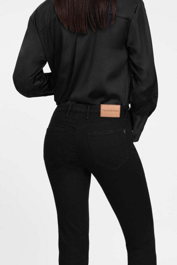 Sartoria Tramarossa JEANS BIANCA CAPRI SKINNY IN DENIM STRETCH NERO Vendita Economica