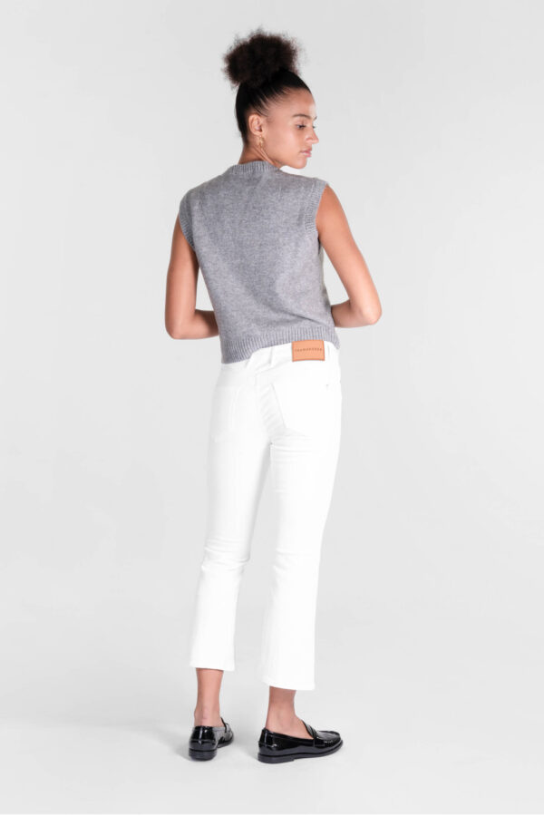 Sartoria Tramarossa JEANS BIANCA FLARE CUT FLARE IN GABARDINA DI COTONE STRETCH BIANCO I Più Venduti