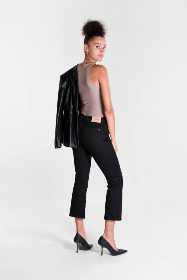 Sartoria Tramarossa JEANS BIANCA FLARE CUT FLARE IN DENIM STRETCH NERO Vendite Flash