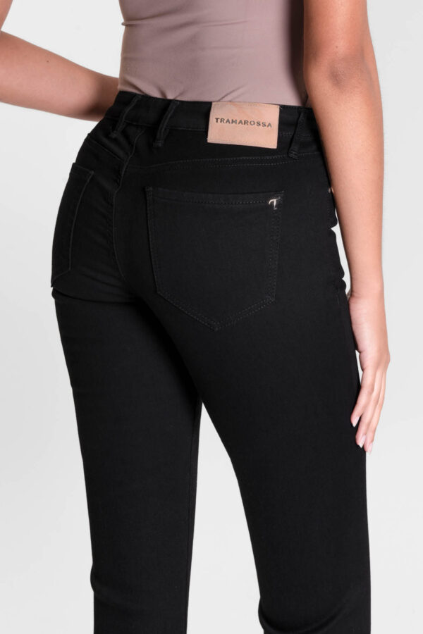 Sartoria Tramarossa JEANS BIANCA FLARE CUT FLARE IN DENIM STRETCH NERO Vendite Flash