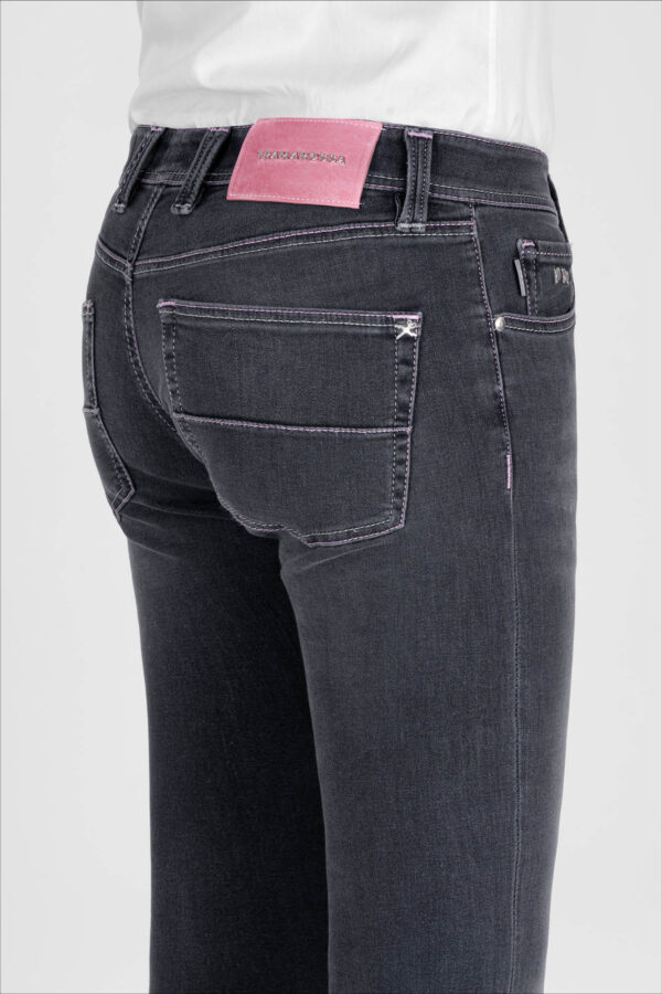 Sartoria Tramarossa JEANS LEONARDO ZIP SS SLIM IN DENIM STRETCH GRIGIO In Saldo