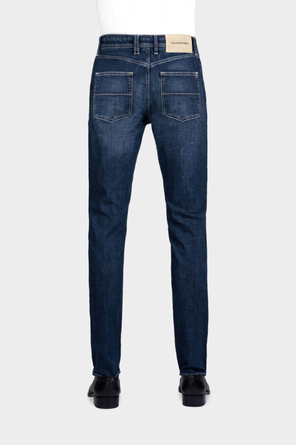 Sartoria Tramarossa JEANS LEONARDO ZIP REGULAR IN DENIM BLU SCURO Nuova
