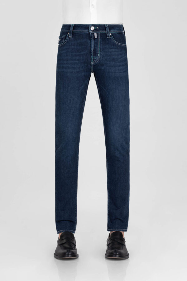 Sartoria Tramarossa JEANS MICHELANGELO ZIP SS SLIM IN DENIM STRETCH BLU SCURO Moda