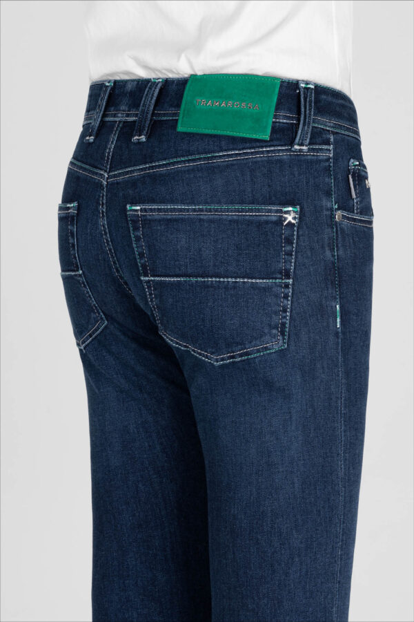 Sartoria Tramarossa JEANS MICHELANGELO ZIP SS SLIM IN DENIM STRETCH BLU SCURO Moda