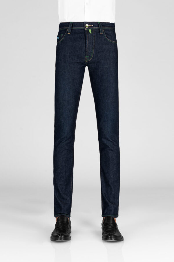 Sartoria Tramarossa JEANS LEONARDO BUTTONS REGULAR IN DENIM BLU SCURO Italy