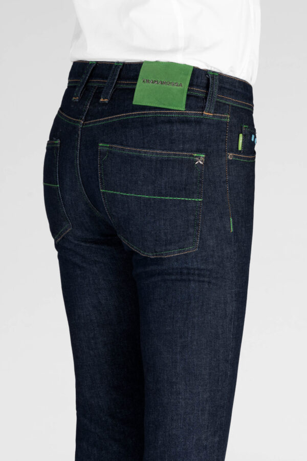 Sartoria Tramarossa JEANS LEONARDO BUTTONS REGULAR IN DENIM BLU SCURO Italy