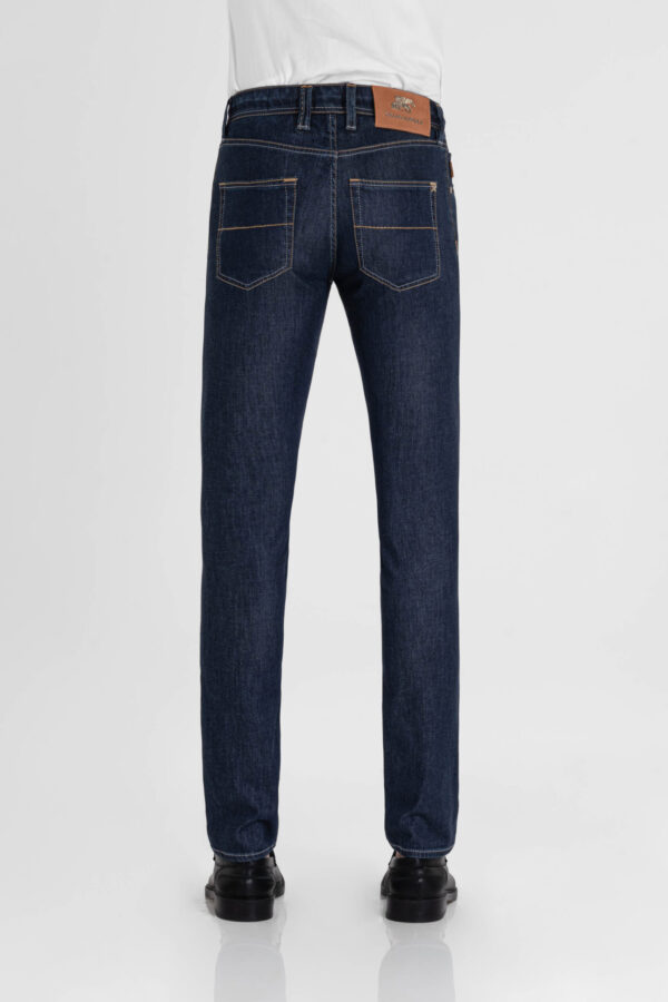 Sartoria Tramarossa JEANS LEONARDO ZIP REGULAR IN DENIM SETA BLU MEDIO Italia