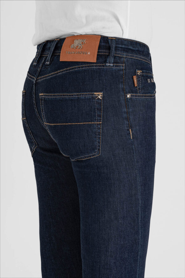 Sartoria Tramarossa JEANS LEONARDO ZIP REGULAR IN DENIM SETA BLU MEDIO Italia