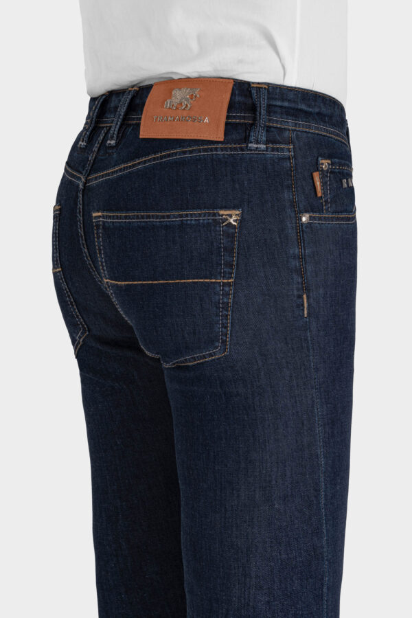 Sartoria Tramarossa JEANS MICHELANGELO ZIP REGULAR IN DENIM SETA BLU MEDIO Offerta