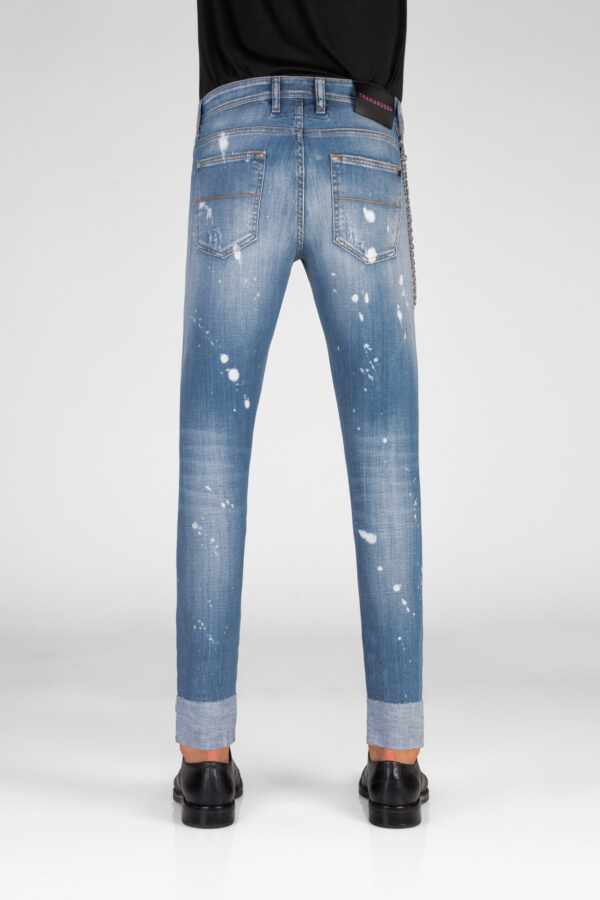 Sartoria Tramarossa JEANS 1980 SLIM IN DENIM STRETCH BLU MEDIO Spedizione Gratuita