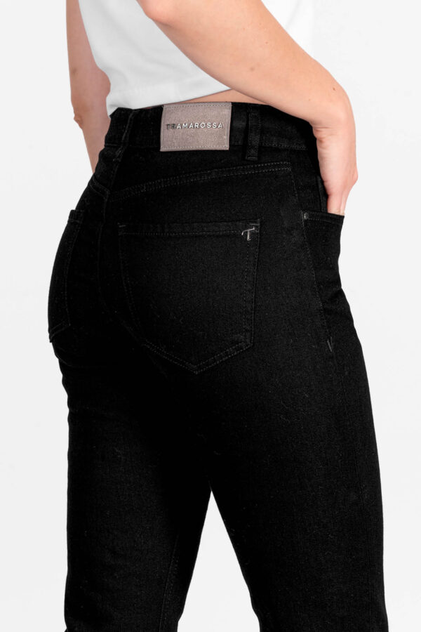 Sartoria Tramarossa JEANS MONICA FLARE CUT FLARE IN DENIM NERO Pezzi Unici