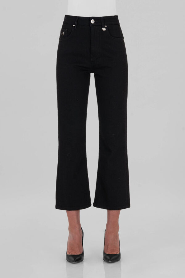 Sartoria Tramarossa JEANS MONICA FLARE CUT FLARE IN DENIM NERO Pezzi Unici