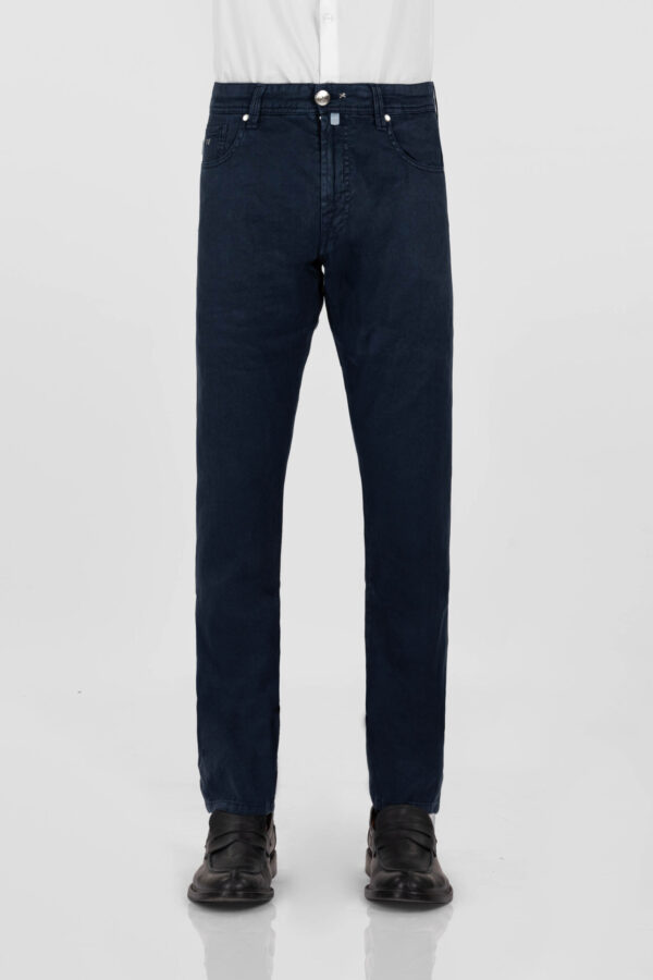 Sartoria Tramarossa JEANS MICHELANGELO REGULAR IN DENIM LINO BLU SCURO Qualità Garantita