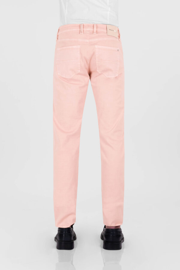 Sartoria Tramarossa PANTALONE MICHELANGELO ZIP SS REGULAR IN GABARDINA DI COTONE STRETCH ROSA Sconto