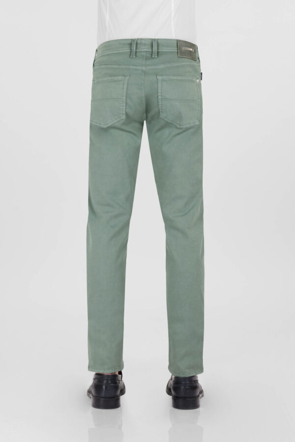 Sartoria Tramarossa PANTALONE MICHELANGELO ZIP SS REGULAR IN GABARDINA DI COTONE STRETCH VERDE Offerta