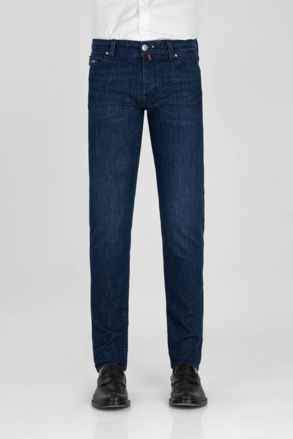Sartoria Tramarossa JEANS LEONARDO BUTTONS REGULAR IN DENIM BLU MEDIO Online