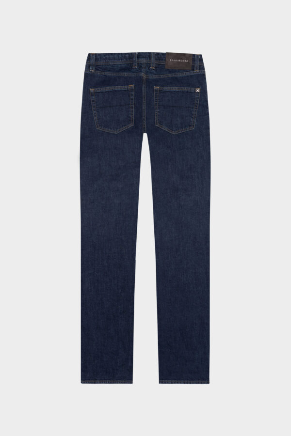 Sartoria Tramarossa JEANS LEONARDO BUTTONS REGULAR IN DENIM BLU SCURO Saldi
