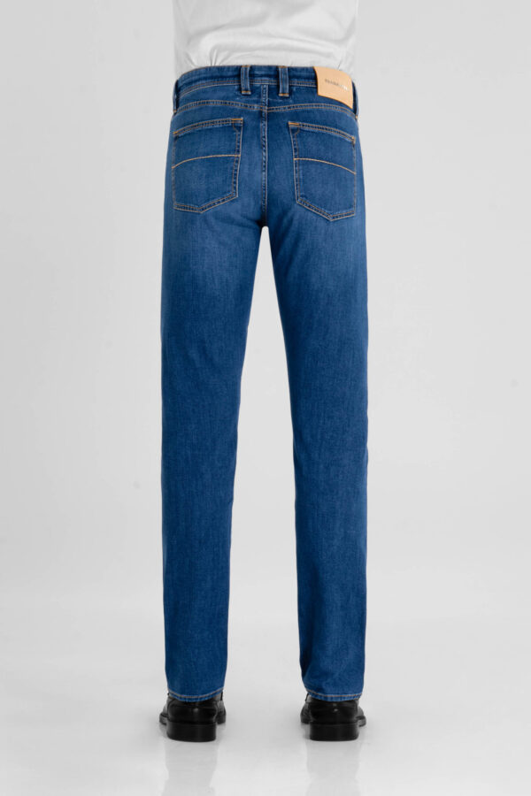 Sartoria Tramarossa JEANS MICHELANGELO ZIP REGULAR IN DENIM LEGGERO BLU MEDIO Vendita Calda
