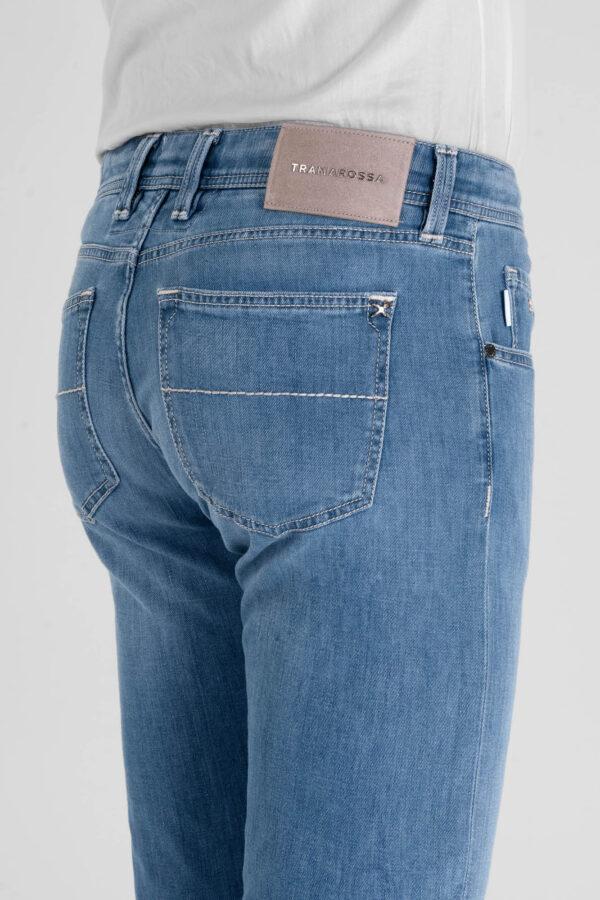 Sartoria Tramarossa JEANS MICHELANGELO ZIP REGULAR IN DENIM LEGGERO BLU CHIARO Vendita Economica