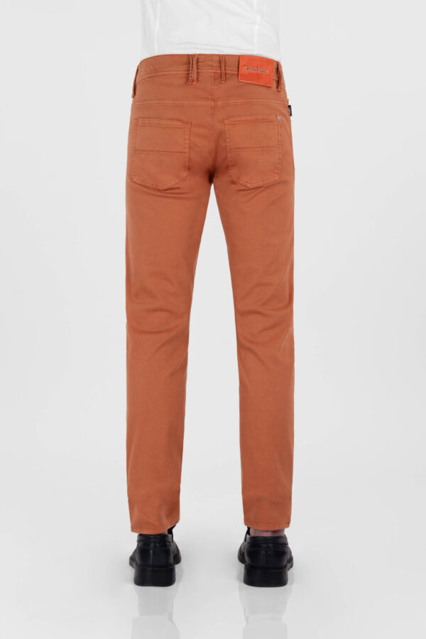 Sartoria Tramarossa PANTALONE MICHELANGELO ZIP SS REGULAR IN GABARDINA DI COTONE STRETCH ARANCIONE Offerte esclusive