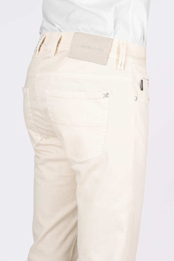Sartoria Tramarossa PANTALONE LEONARDO ZIP SS SLIM IN GABARDINA DI COTONE STRETCH BEIGE Negozi Online