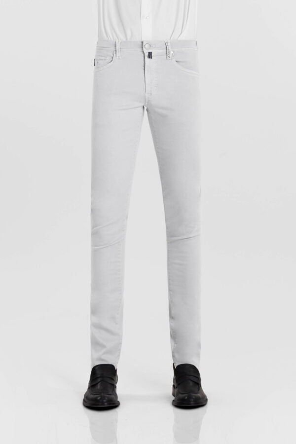 Sartoria Tramarossa PANTALONE MICHELANGELO ZIP SS REGULAR IN GABARDINA DI COTONE STRETCH GRIGIO Acquista Ora