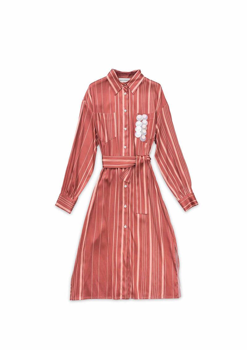 Shirtaporter CHEMISIER MIDI STAMPATO CON TASCA GIOIELLO Ultimi tre giorni