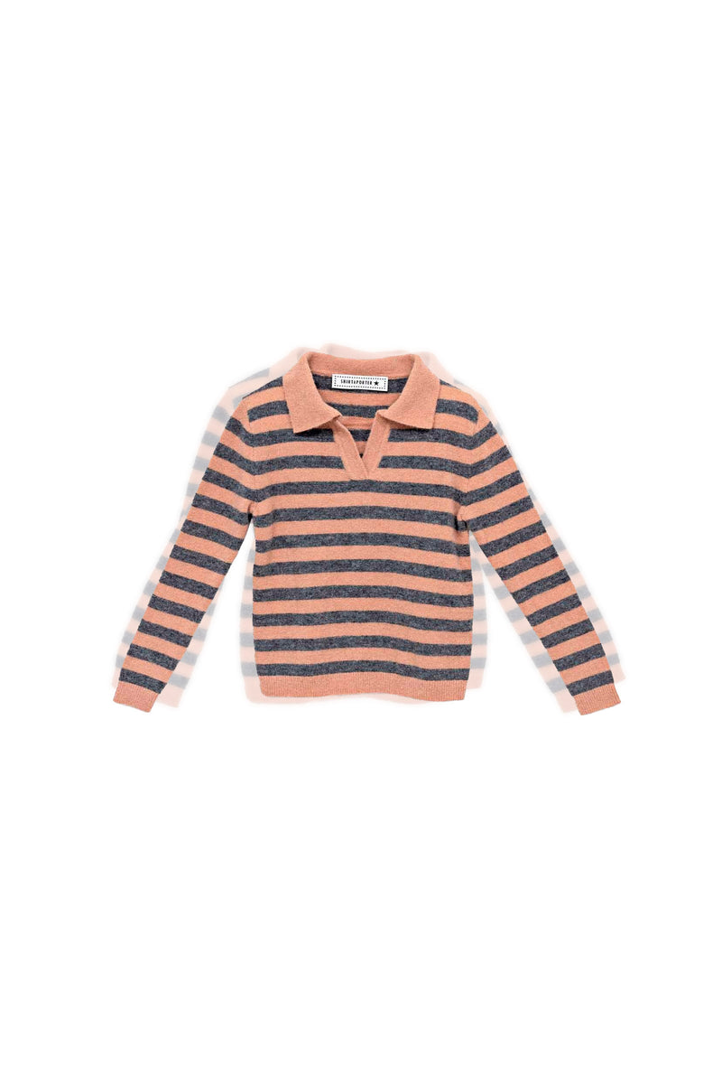 Shirtaporter POLO MANICHE LUNGHE A RIGHE Economico