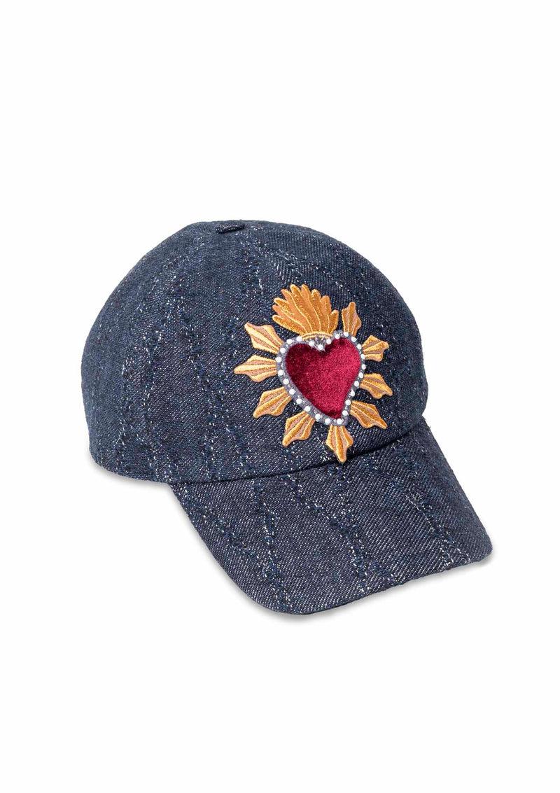 Shirtaporter CAP IN DENIM CON PATCH Offerte