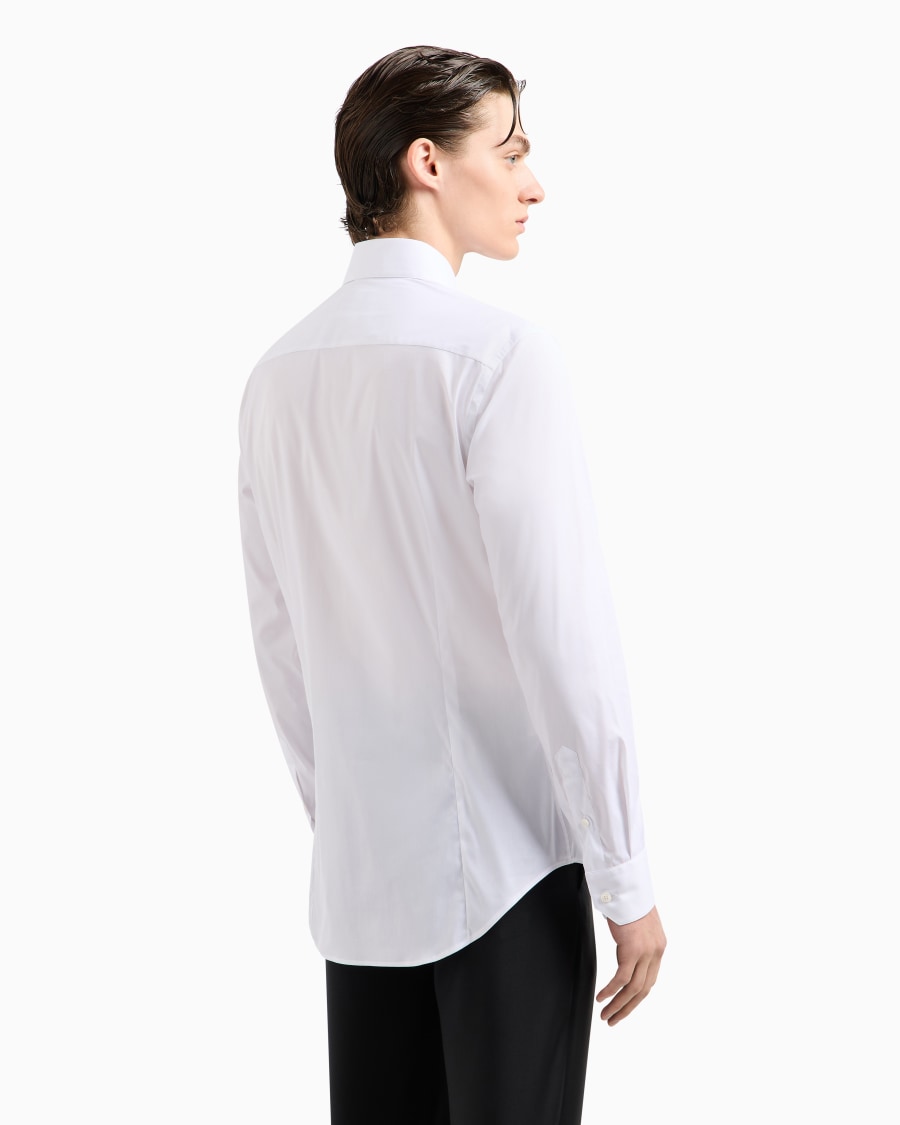 The world of armani CAMICIA IN TESSUTO STRETCH CON COLLO CLASSICO CON STECCHE Negozi Online