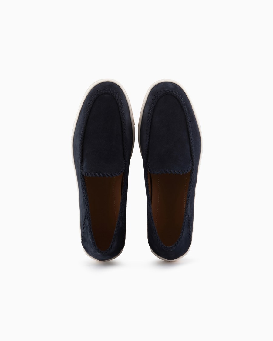 The world of armani GALLERIA 3 SLIP-ON IN PELLE SCAMOSCIATA Affare Del Giorno