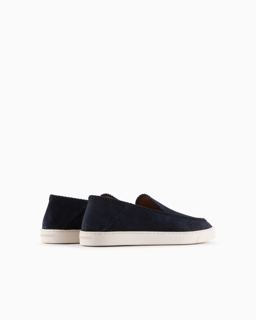 The world of armani GALLERIA 3 SLIP-ON IN PELLE SCAMOSCIATA Affare Del Giorno