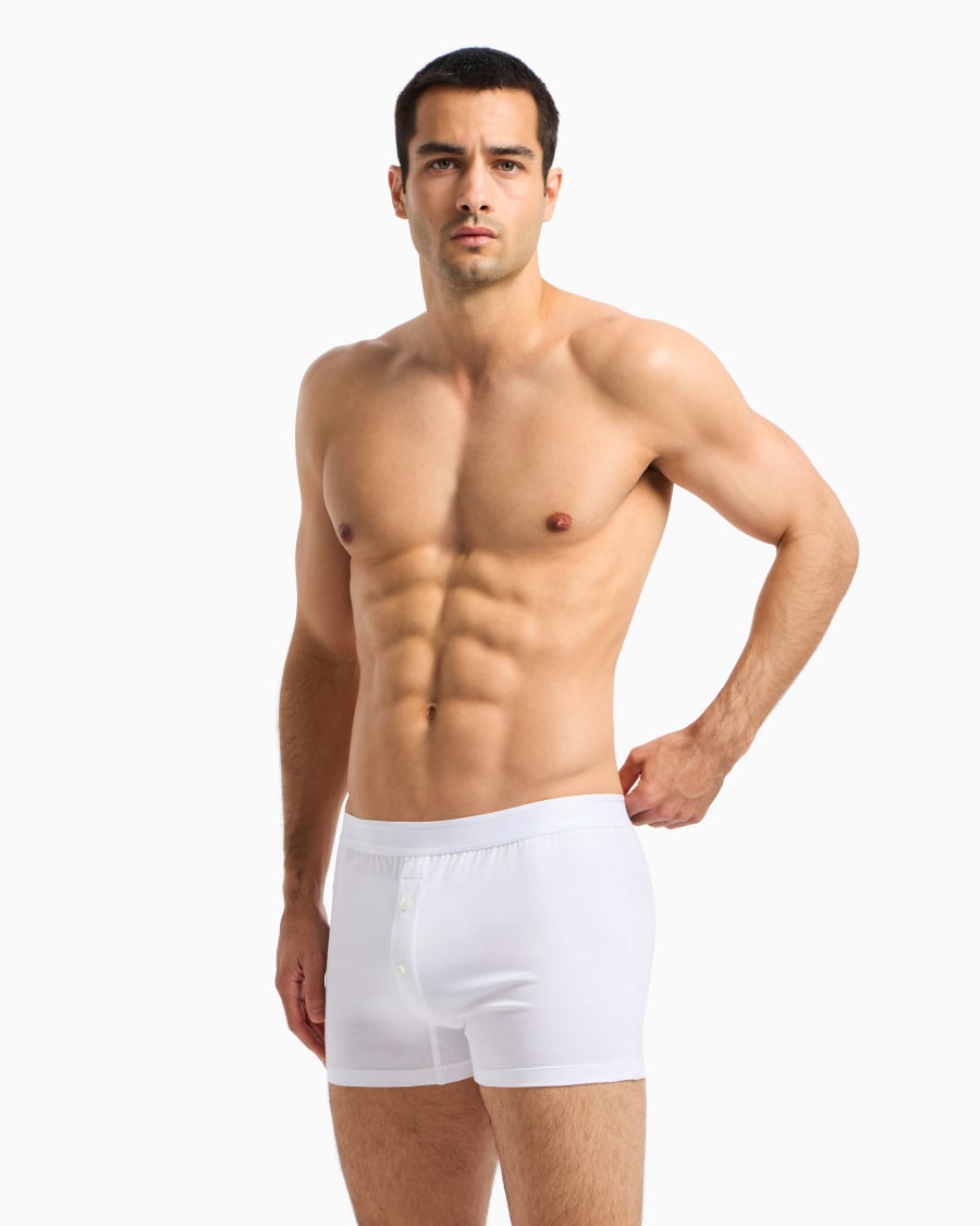The world of armani BOXER IN JERSEY DI COTONE Prezzo Ridotto