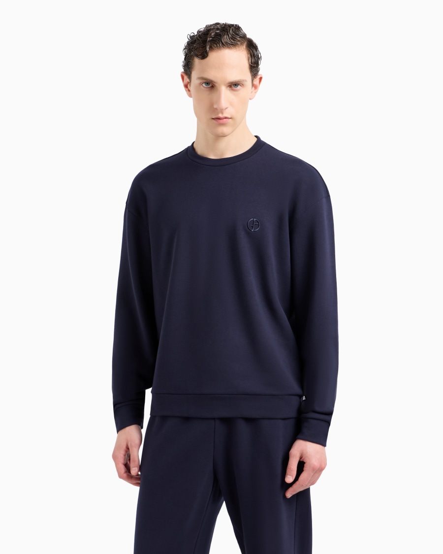 The world of armani FELPA GIROCOLLO IN COTONE E CASHMERE Only for today