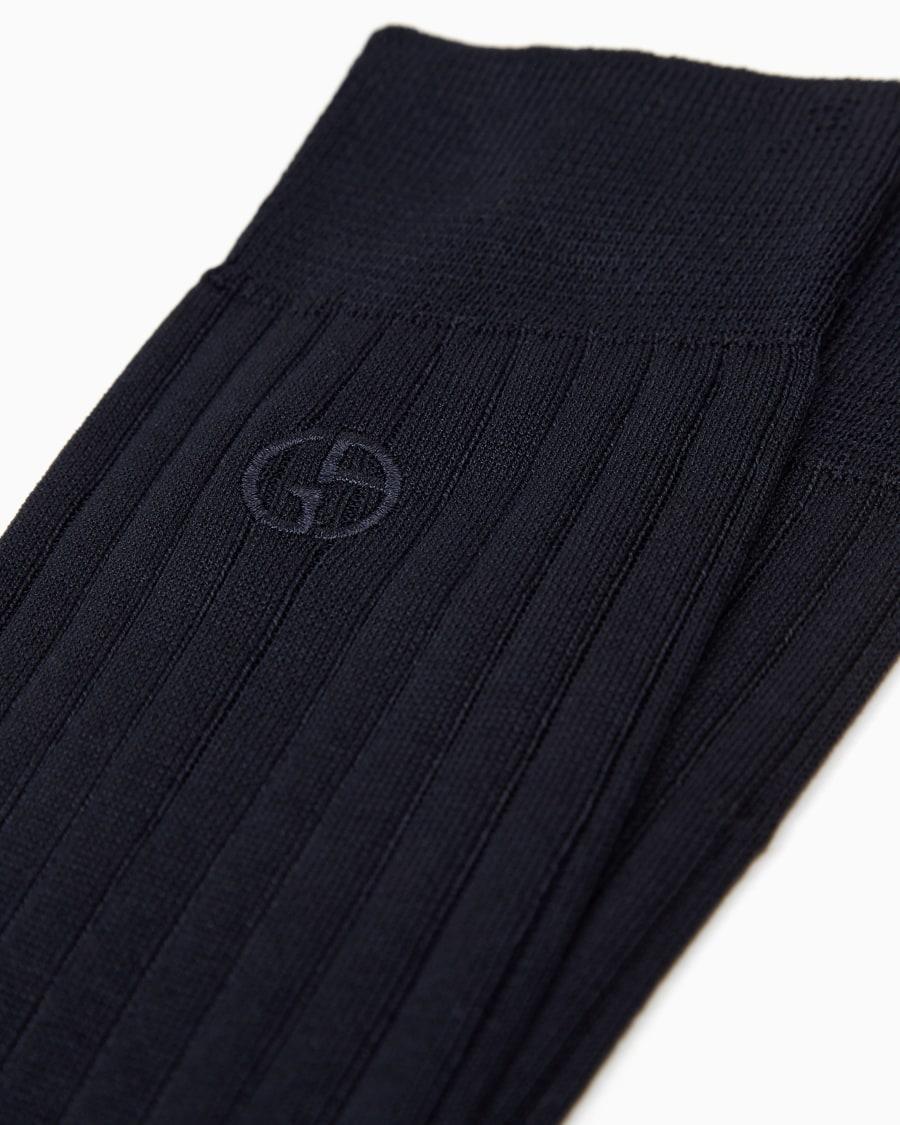 The world of armani CALZE CORTE CON LOGO RICAMATO Sconto