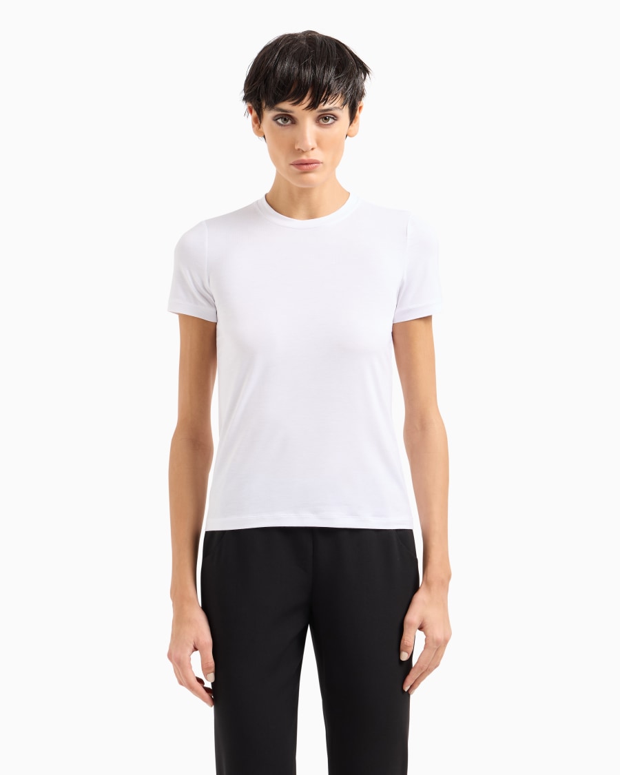 The world of armani T-SHIRT IN JERSEY DI VISCOSA STRETCH In Linea