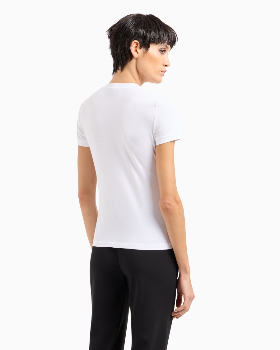 The world of armani T-SHIRT IN JERSEY DI VISCOSA STRETCH In Linea