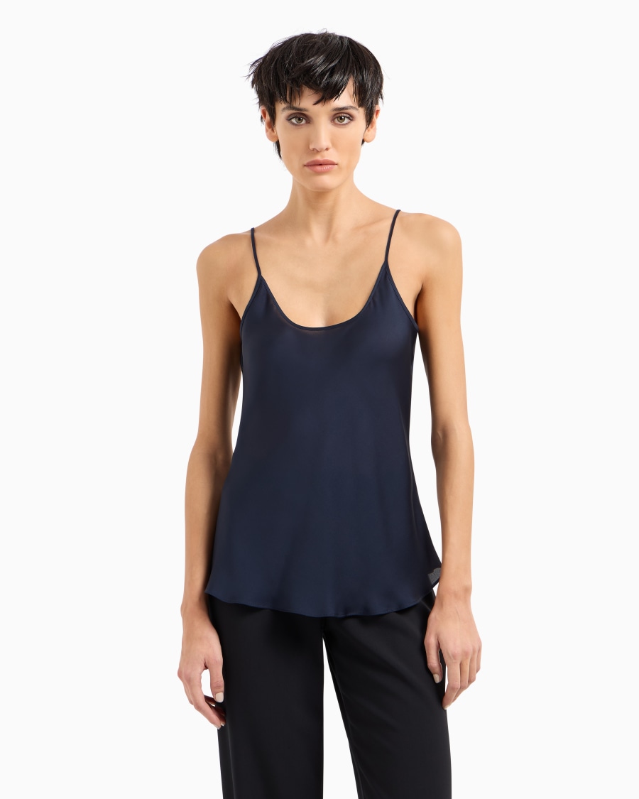 The world of armani TOP IN CHARMEUSE DI SETA Qualità