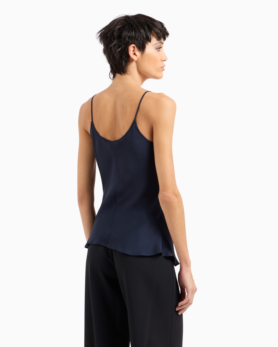 The world of armani TOP IN CHARMEUSE DI SETA Qualità